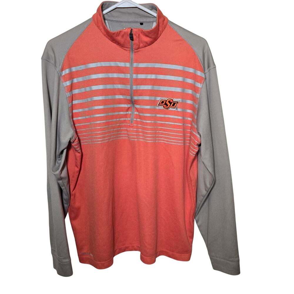 Ping 1/4 Zip Pullover Orange White Gray OSU Oklahoma State Cowboys Shirt